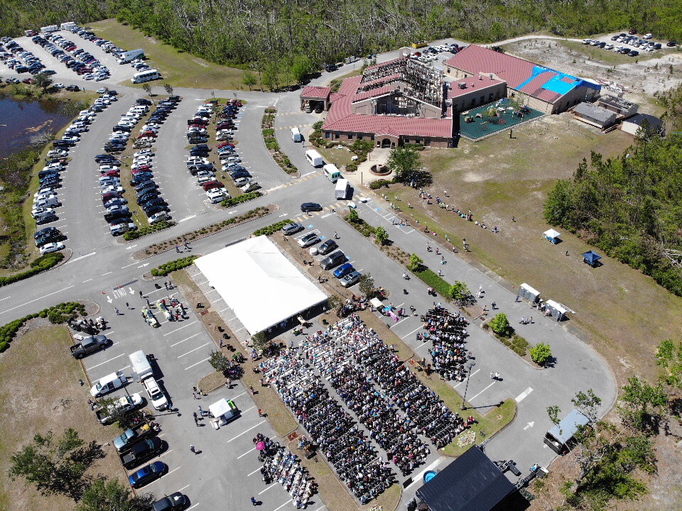 Easter 2019 at Lynn Haven UMC (drone photo by Jeremy Wood)