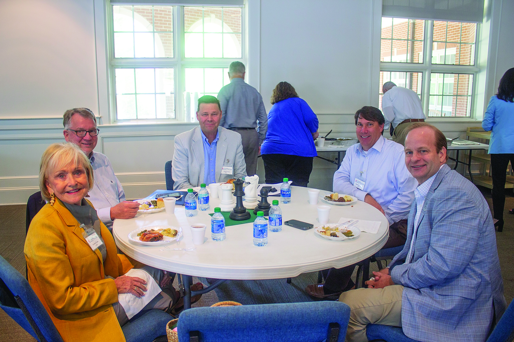 Laureen Lynn (left), Jeff Outlaw, Gene Floore, Mark Davidson, and Jeff Wilson at the Spring 2022 Board of Directors Meeting